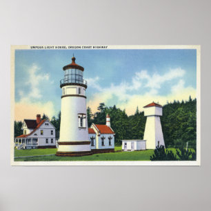 Póster Vista Exterior do Farol UmpquaCosta