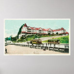 Póster Vista exterior do hotel da praia do mar
