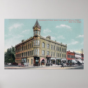 Póster Vista exterior do hotel grande de Geiser