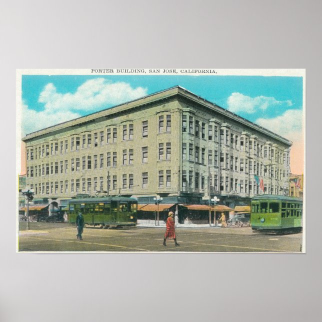 Poster Vista Exterior do Porter Building (Frente)