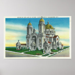 Póster Vista exterior do santuário de nossa senhora de