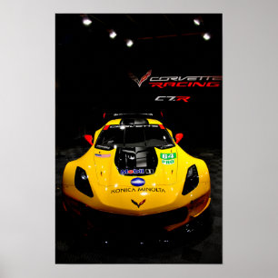 Poster Vista frontal da Chevrolet Corvette C7.R