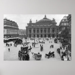 Póster Vista geral do teatro da ópera de Paris