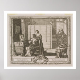 Poster Vista, gravada pelo artista, c.1630-40 (engravin