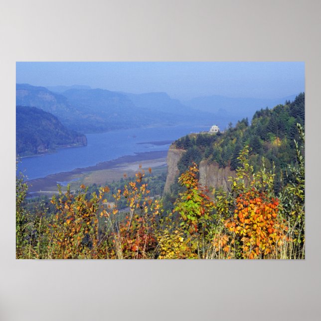 Póster Vista House, alta em Crown Point na foz (Frente)