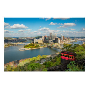 Póster Vista Incline do Pittsburgh Pensilvânia Duquesne