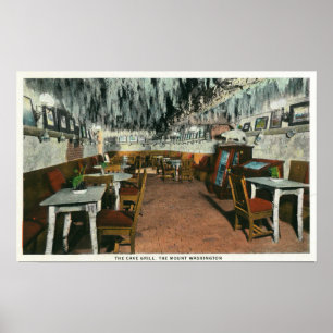 Póster Vista interior da grade da caverna