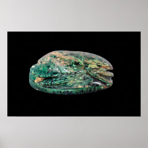 Poster Vista lateral de um escaravelho casamento do Amenh