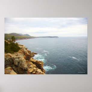 Poster Vista litoral do parque nacional do Acadia
