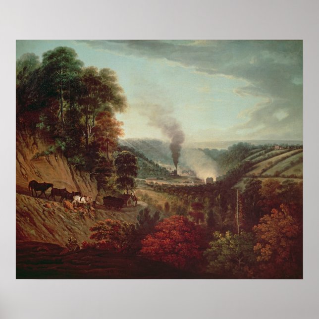 Poster Vista matinal de Coalbrookdale, 1777 (Frente)