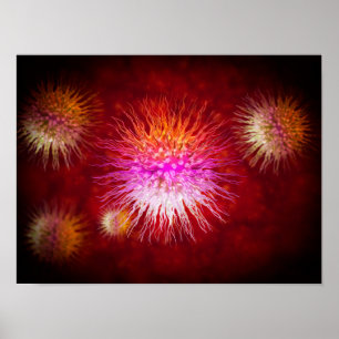 Póster Vista microscópica de Dendrimers 1