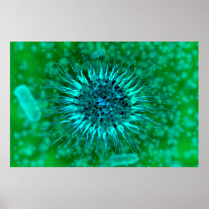 Póster Vista microscópica de Dendrimers 3