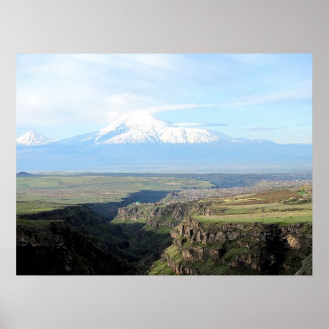 Póster Vista na montanha Ararat do lado armênio (Frente)