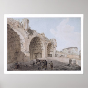 Poster Vista no fórum romano (o templo da paz) 1779