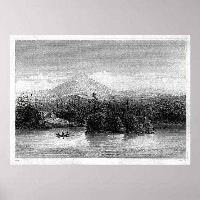 Póster Vista no lago Raquette (Frente)