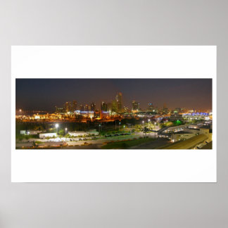 Poster Vista Noturna Panorâmica de Miami