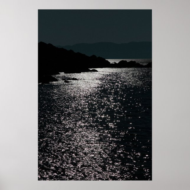 Póster vista noturna tranquil rocky kerry (Frente)