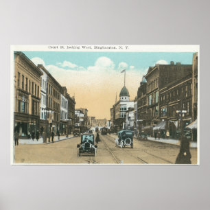 Póster Vista ocidental da rua da corte