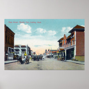 Poster Vista ocidental de StreetVisalia principal, CA 2