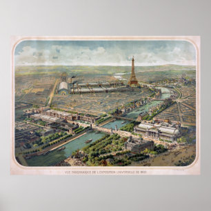Poster Vista Panorâmica da exposição Paris 1900