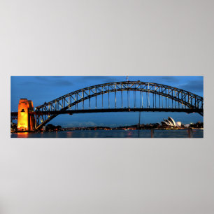 Poster Vista panorâmica da ponte de porto de Sydney