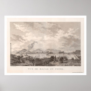 Poster Vista panorâmica de Macao, China - 1797
