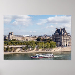 Poster Vista panorâmica de Paris do telhado de Musee d'O
