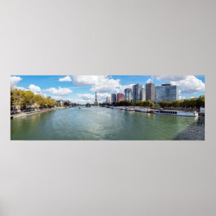 Poster Vista panorâmica do Front de Seine - Paris, Fran