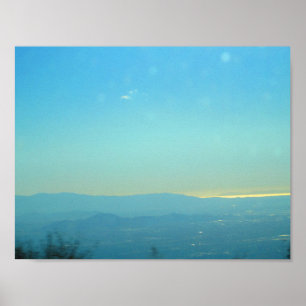 Póster Vista para o mar da borda da estrada do mundo