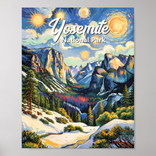 Poster Vista personalizada do túnel de Yosemite no invern
