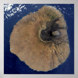 Póster Vista satélite da montagem Fogo