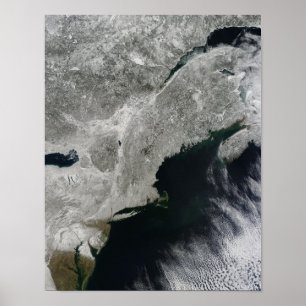 Póster Vista satélite da neve