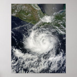 Póster Vista satélite da tempestade tropical Darby