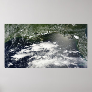 Póster Vista satélite do óleo que escapa 2