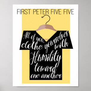 Poster Vista-se com humildade, escritura
