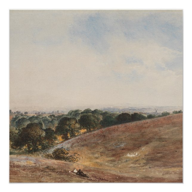 Póster Vista sobre South Downs - John Martin (Frente)