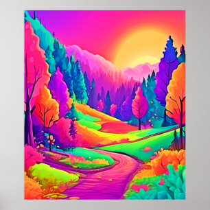 Poster Vista Sunset Colorida