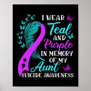 Poster Vista Teal E Roxo Em Memória Do Suicídio Da Minha 
