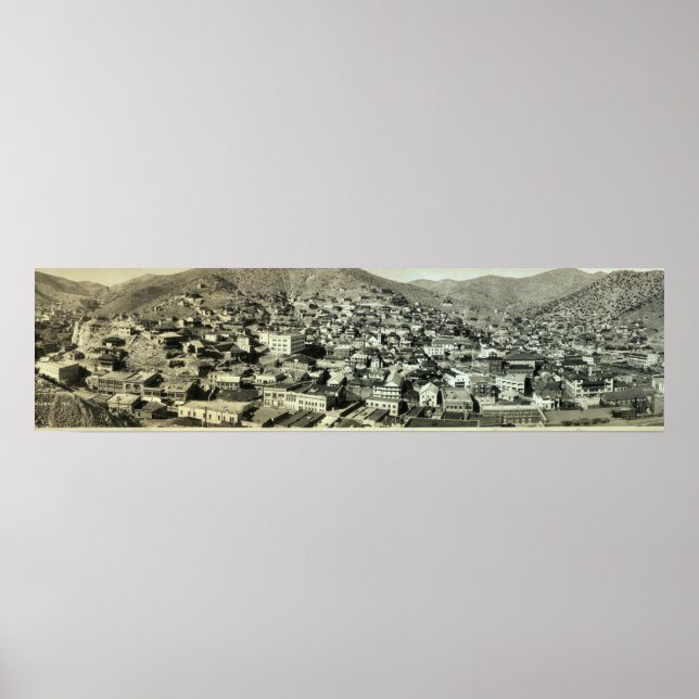 Poster Vista visual de Bisbee, AZ Vintage, 1916 (Frente)