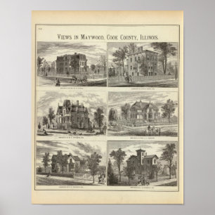 Poster Vistas em Maywood, o Condado de Cook, Illinois