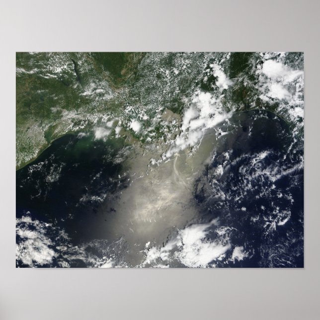 Poster Vistas por satélite de listras e fitas de óleo (Frente)