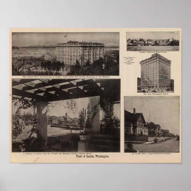 Poster Vistas, Seattle (Frente)