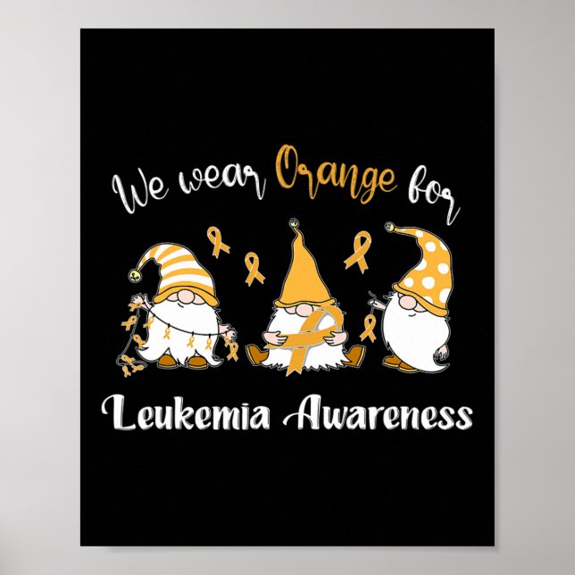 Poster Visto Com Laranja Para Sensibilização Para A Leuce (Frente)