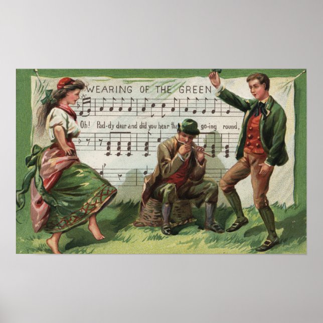 Poster Visto da Sheetmusic verde (Frente)