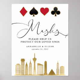 Poster Visto De Casamento Um Destino De Máscara Las Vegas
