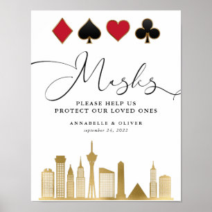 Poster Visto De Casamento Um Destino De Máscara Las Vegas