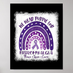 Poster Visto em maio Fibromialgia Roxa Sensibilização Gno