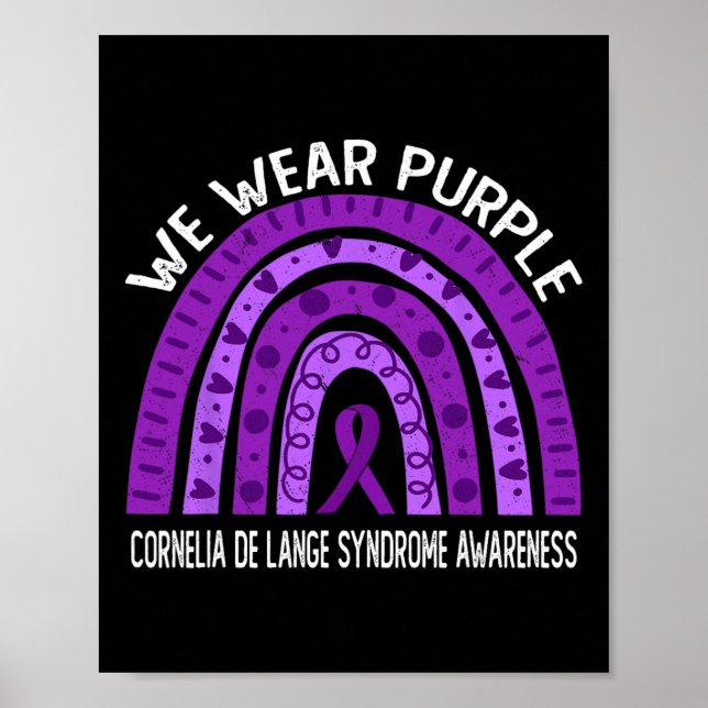 Poster Visto Purple Para A Síndrome De Cornelia De Lange  (Frente)