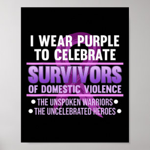 Poster Visto Roxo Para Sobrevivência Doméstica Awarene