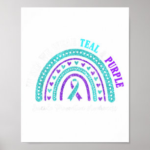 Poster Visto Sep Awa De Prevenção Do Suicídio Em Teal E R